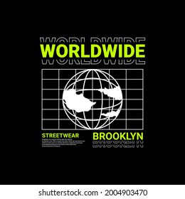 Brooklyn writing design, suitable for screen printing t-shirts, clothes, jackets and others