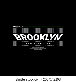 Brooklyn writing design, suitable for screen printing t-shirts, clothes, jackets and others