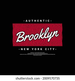 Brooklyn writing design, suitable for screen printing t-shirts, clothes, apparel, jackets and others