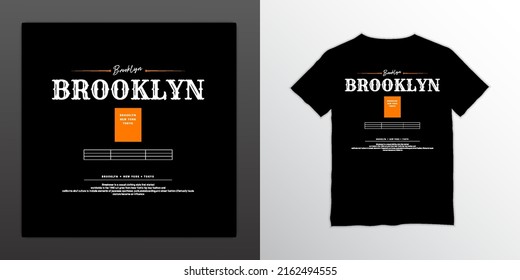 Brooklyn writing design, suitable for screen printing t-shirts, clothes, jackets and others