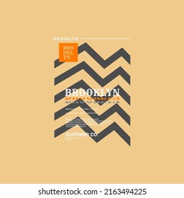 Brooklyn writing design, suitable for screen printing t-shirts, clothes, jackets and others