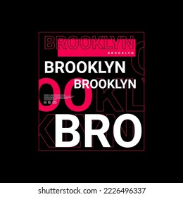 Brooklyn writing design, suitable for screen printing t-shirts, clothes, jackets and others