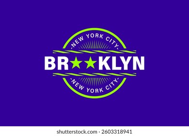 Brooklyn writing design, suitable for screen printing t-shirts, clothes, jackets