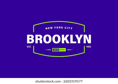 Brooklyn writing design, suitable for screen printing t-shirts, clothes, jackets