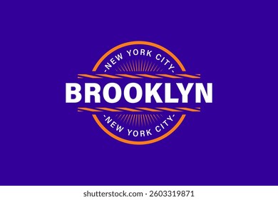 Brooklyn writing design, suitable for screen printing t-shirts, clothes, jackets