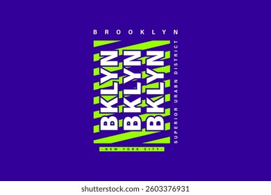 Brooklyn writing design, suitable for screen printing t-shirts, clothes, jackets