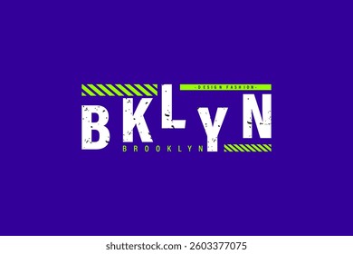 Brooklyn writing design, suitable for screen printing t-shirts, clothes, jackets