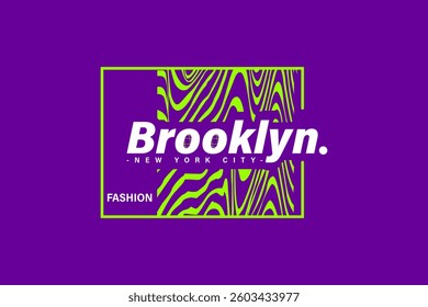Brooklyn writing design, suitable for screen printing t-shirts, clothes, jackets
