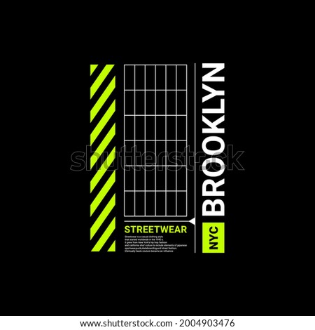 Brooklyn writing design, suitable for screen printing t-shirts, clothes, jackets and others