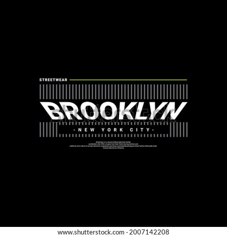 Brooklyn writing design, suitable for screen printing t-shirts, clothes, jackets and others