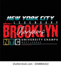 Brooklyn writing, typography, great for printing t-shirts, banners, posters and more