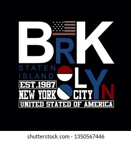 brooklyn,new york,bronx lettering tee element vintage graphic t shirt print vector typography illustration design
