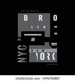 brooklyn-NYC typography design for t shirt,vector illustration