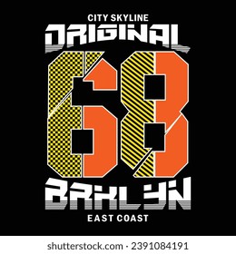 brooklyn,slogan typography graphic for print,t shirt design,vector illustration