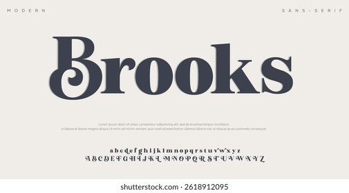 Brooks classic lettering serif fonts decorative vintage retro for logo