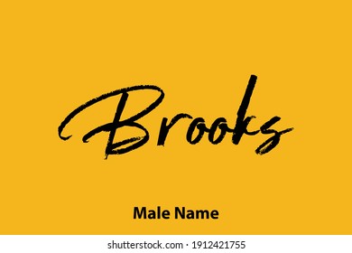 Brooks-Male Name Brush Calligraphy Text 