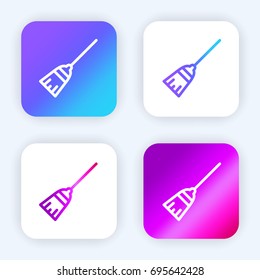 Broom bright purple and blue gradient app icon