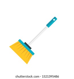 Broom brush icon. Flat illustration of broom brush vector icon for web design
