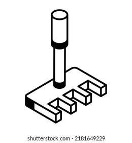 Broom brush icon in line design.