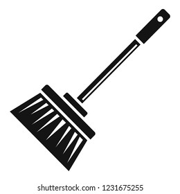 Broom brush icon. Simple illustration of broom brush vector icon for web design isolated on white background