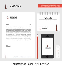 Broom  Business Letterhead, Calendar 2019 and Mobile app design vector template