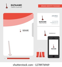 Broom  Business Logo, File Cover Visiting Card and Mobile App Design. Vector Illustration