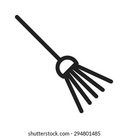 Broom, cartoon, halloween icon vector image.Can also be used for halloween, celebration, observances and holidays. Suitable for mobile apps, web apps and print media.
