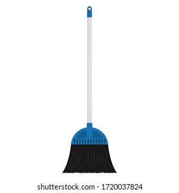 Broom cartoon illustration, vector design, isolated on white background