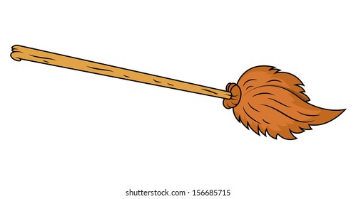 broom cartoon vector