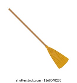broom cartoon vector. symbol. logo.