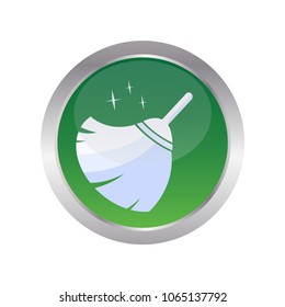 broom circle icon design template
