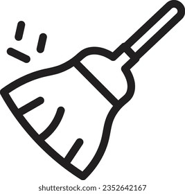 Broom Clean Keep Outline Icon