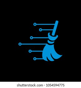 broom for clean logo