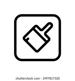 Zimmerreiniger-Symbol im quadratischen Stil