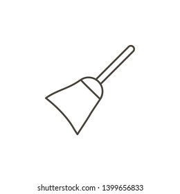 Broom, cleaning, dust vector icon. Simple element illustration from UI concept.  on white background