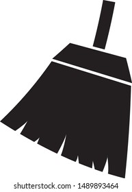 Broom cleaning house chore vector icon