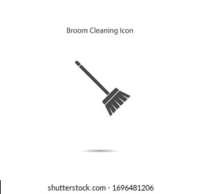 Broom Cleaning Icon design vector illustration graphic on background