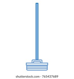 broom cleaning isolated icon