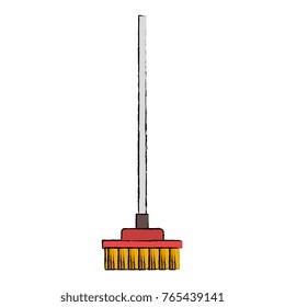 broom cleaning isolated icon