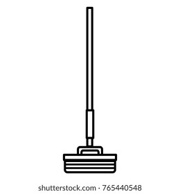 broom cleaning isolated icon