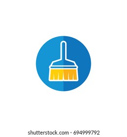 Broom and cleaning logo or icon design template