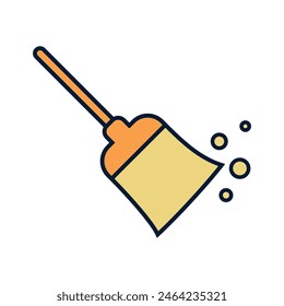 Broom Cleaning Service Icon Vector Template EPS 10