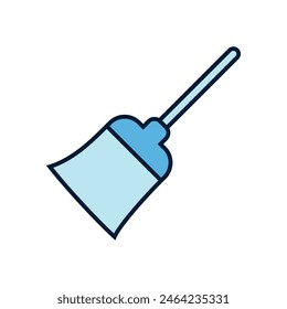 Servicio de limpieza de escobas Icono Plantilla de Vector EPS 10