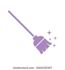 Broom Cleaning Service Icon Vector Template EPS 10