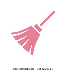 Servicio de limpieza de escobas Icono Plantilla de Vector EPS 10