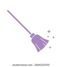 Broom Cleaning Service Icon Vector Template EPS 10