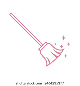 Broom Cleaning Service Icon Vector Template EPS 10