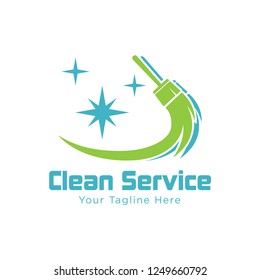 Broom Cleaning Service Logo. home clean logo. House cleaning service logo. Cleaning Service Logo.