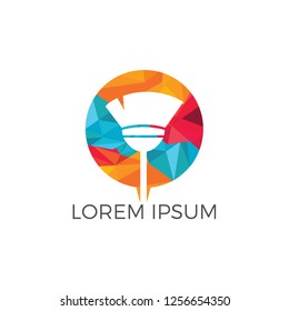 Broom cleaning services logo design. Home cleaning company logo design.