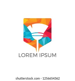 Broom cleaning services logo design. Home cleaning company logo design.